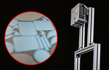 Interactive HD projector positioning engine and leather flaw avoidance nesting layout