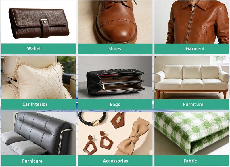 CNC Leather Cutting Samples for Shoes and Automotive Interiors
